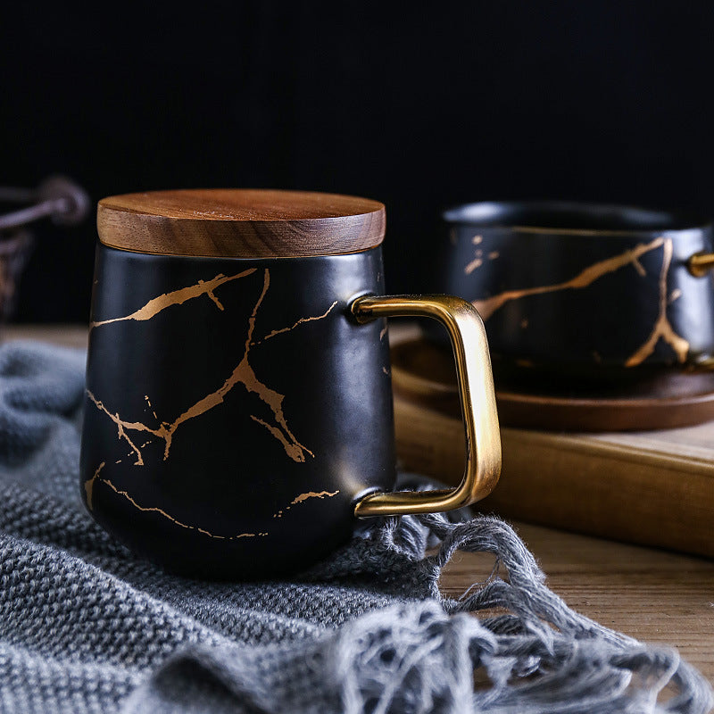 Gold Marble Mug