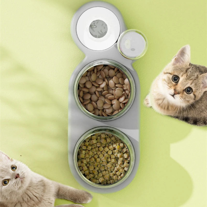 Double Bowls food Feeder