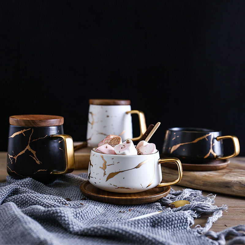Gold Marble Mug