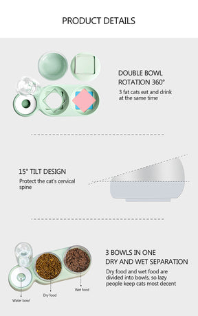 Double Bowls food Feeder