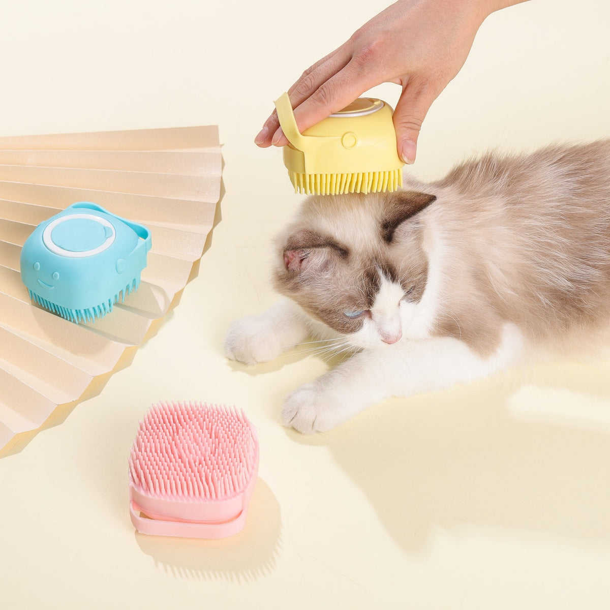 Soft Silicone Dog Massage Shampoo Brush